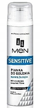 Парфумерія, косметика Піна для гоління - AA Men Sensetive Mousturizing Shaving Foam