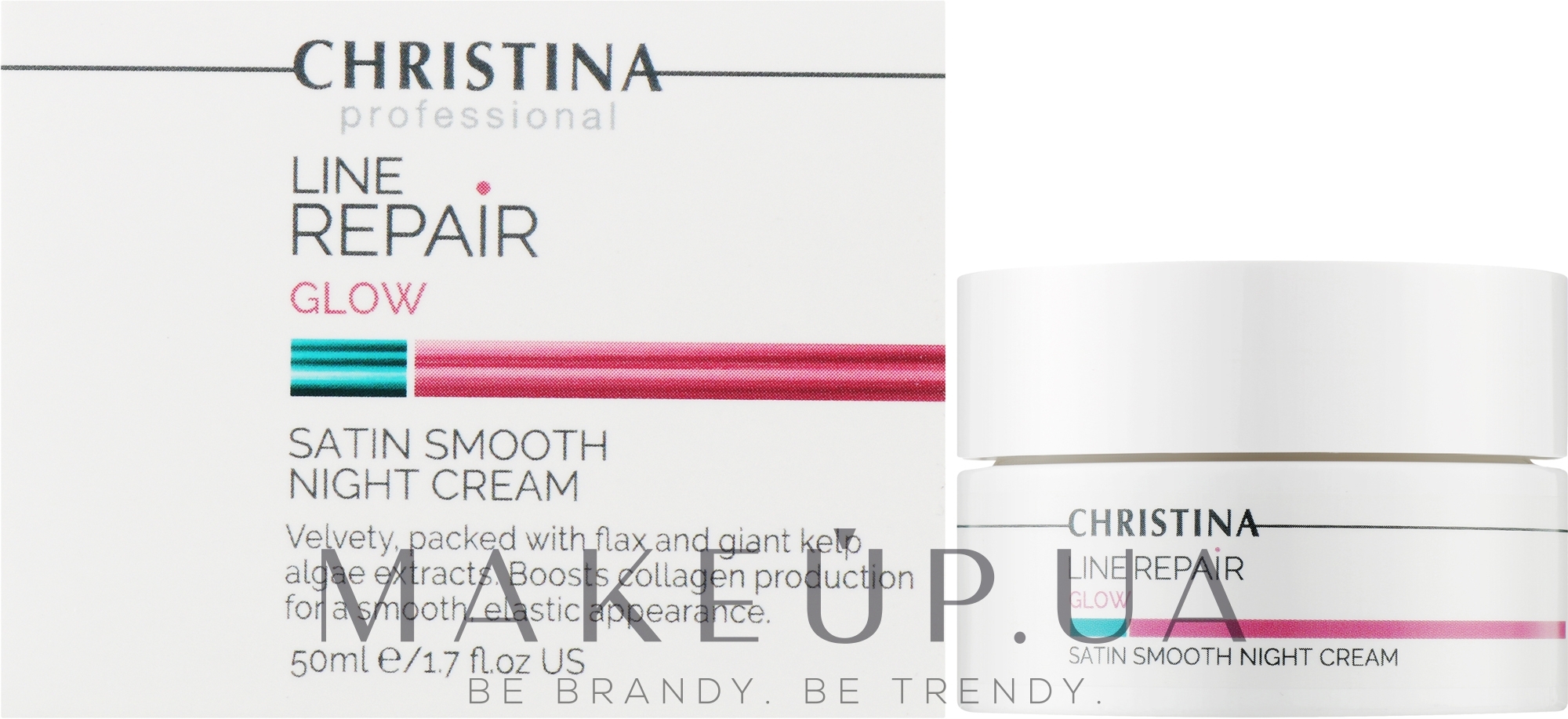 Ночной крем для лица "Гладкость сатина" - Christina Line Repair Glow Satin Smooth Night Cream — фото 50ml