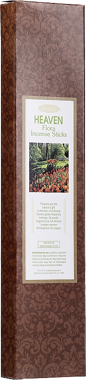 Ароматические палочки Райское Блаженство - Synaa Flora Incense Sticks Heaven — фото N2