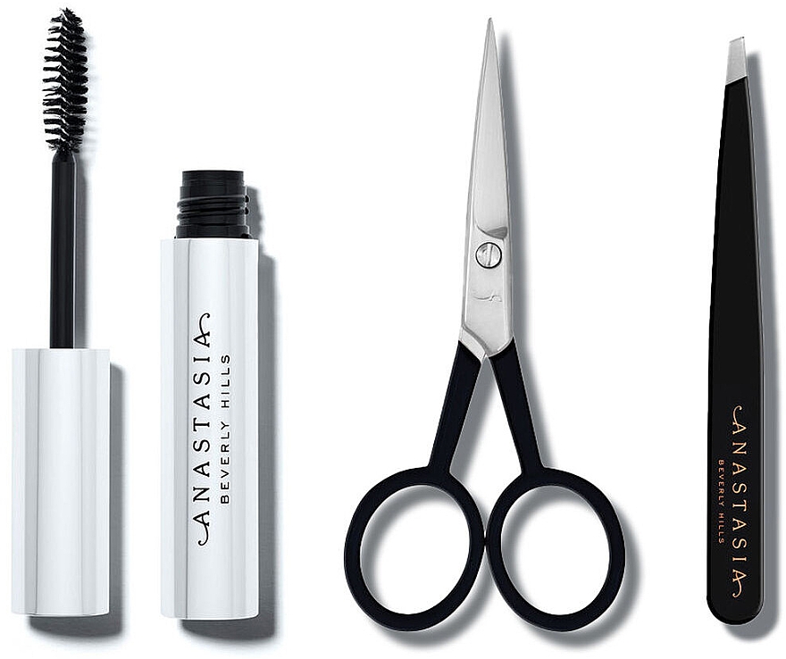 Набор для бровей - Anastasia Beverly Hills Brow Grooming Kit (brow/gel/7.85ml + tweezers + scissors + bag)