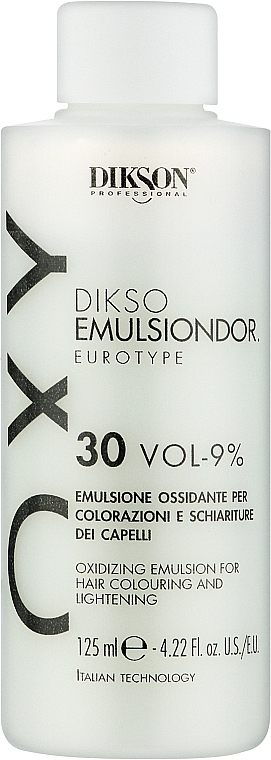 Окислювач кремоподібний 9% - Dikson Tec Emulsion Eurotype — фото N1