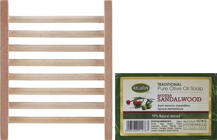 Набір - Kalliston Sandalwood (soap/100g + soap/dish/1pc) — фото N2