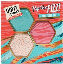Парфумерія, косметика Набір бомбочок для ванни, 3 шт. - Dirty Works Pop The Fizz Bath Fizzer Trio