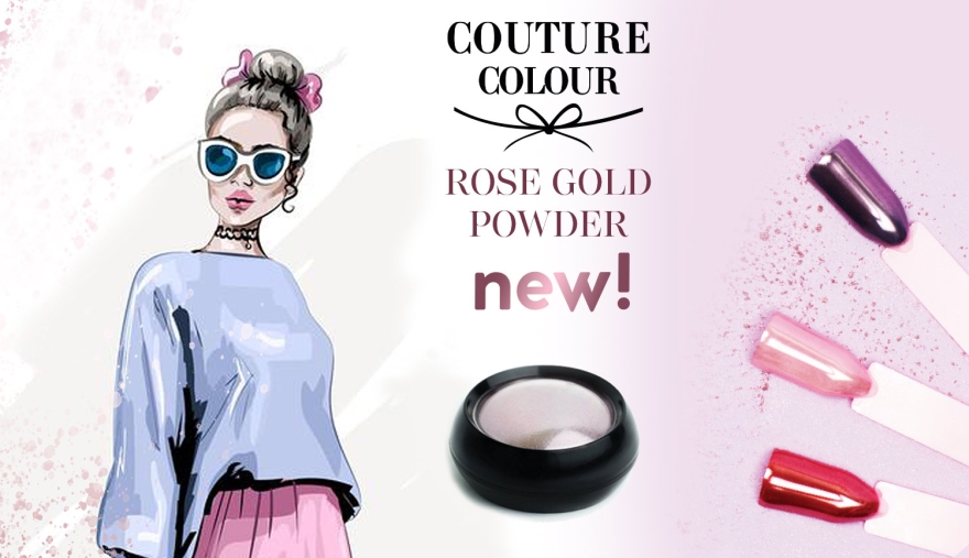Дзеркальна пудра для втирки - Couture Colour Gold Rose — фото N3