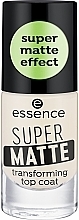 Суперматове верхнє покриття для нігтів - Essence Super Matte Transforming Top Coat — фото N2