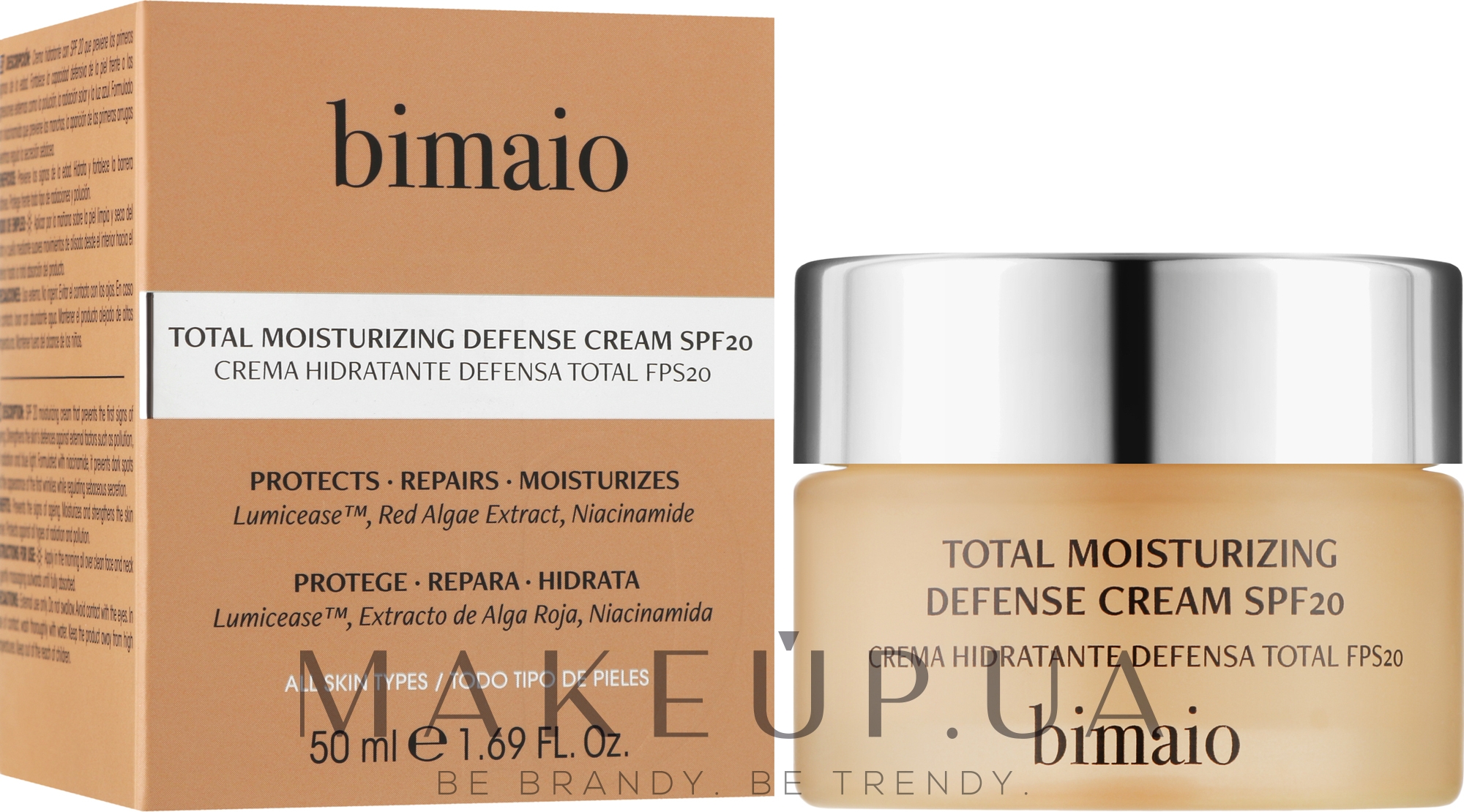 Увлажняющий крем для предотвращения старения SPF 20 - Bimaio Total Moisturizing Defense Cream — фото 50ml