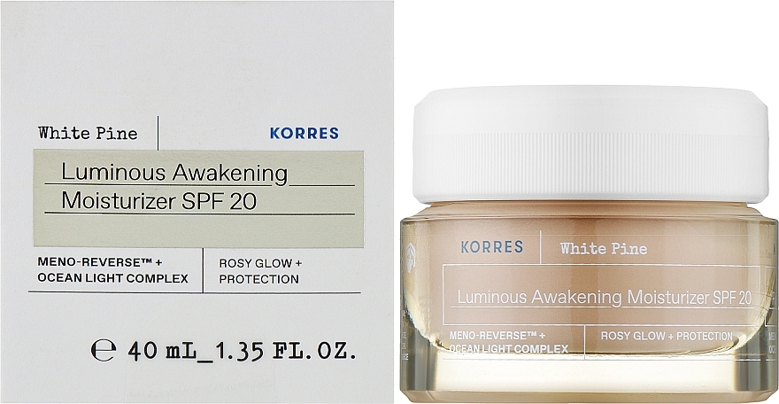Денний зволожувальний крем для обличчя з SPF20 - Korres White Pine Luminous Awakening Moisturizer SPF20 — фото N2