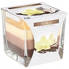 Ароматическая трехслойная свеча в стакане "Ваниль" - Bispol Scented Candle Vanilla — фото N1