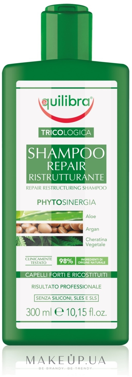 Восстанавливающий шампунь для волос - Equilibra Tricologica Repair Restructuring Shampoo — фото 300ml