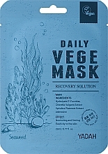 Тканевая маска для лица с водорослями - Yadah Daily Vege Mask Seaweed — фото N1