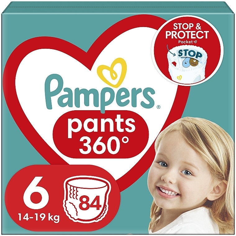 Подгузники-трусики Pants, размер 6, 15+ кг, 84шт - Pampers — фото N1