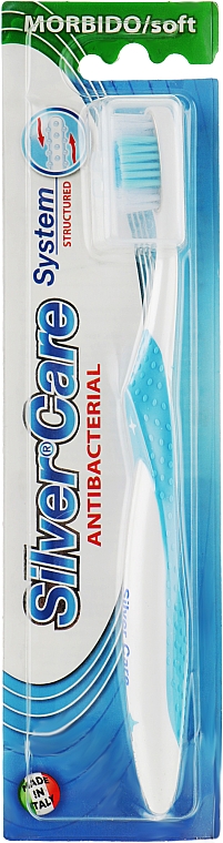 Зубная щетка "Silver Care System" мягкая, голубая - Silver Care  — фото N1