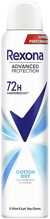 Антиперспирант-спрей - Rexona MotionSense Cotton Dry 72h Antiperspirant Spray — фото N1