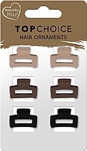 Набор заколок для волос 20650, 6 шт. - Top Choice — фото N1