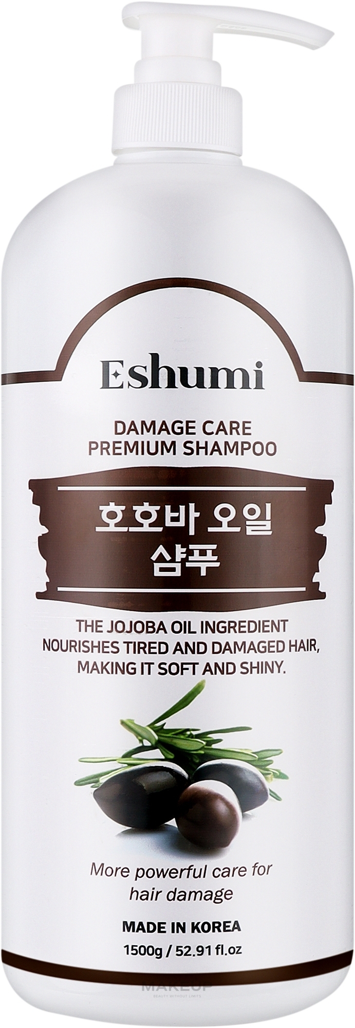 Шампунь для волосся з олією жожоба - Eshumi Damage Care Premium Shampoo — фото 1500ml