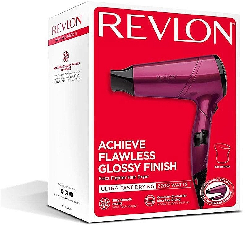 Фен для волос - Revlon Perfect Heat Frizz Fighter RVDR5229E2 Pink — фото N7