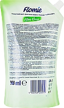 Увлажняющее жидкое крем-мыло - Flomie Aloe Vera Creamy Hand Wash (сменный блок) — фото N3