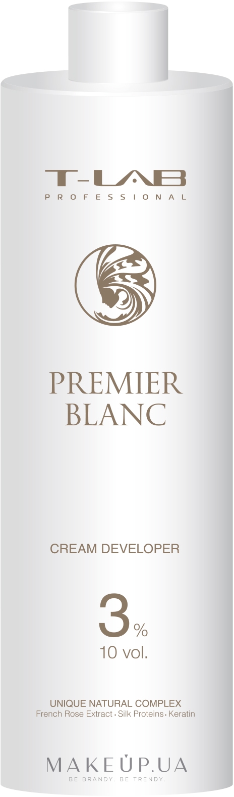 Крем-проявник 3% - T-Lab Professional Premier Blanc Cream Developer 10 vol 3% — фото 1000ml
