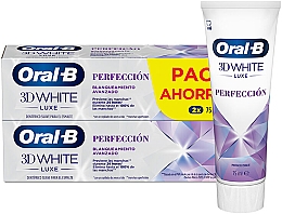 Парфумерія, косметика Набір - Oral-b 3D White Luxe Perfection (toothpaste/2x75ml)