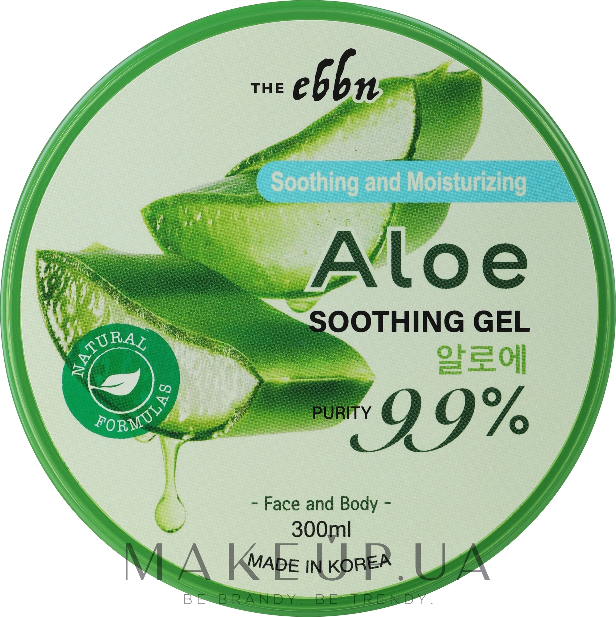 Заспокійливий гель з алое для обличчя й тіла - The Ebbn Shooting & Moisture Aloe Sooting Gel 97% Purity — фото 300ml