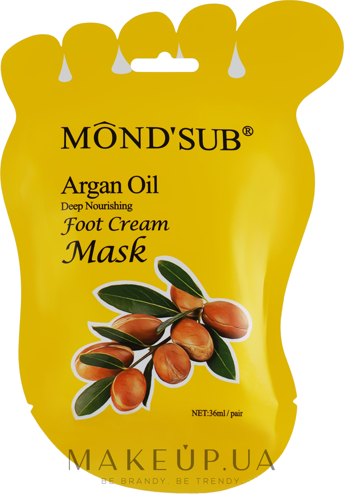 Маска для ног с маслом арганы - Mond'Sub Argan Oil Foot Cream Mask — фото 36ml