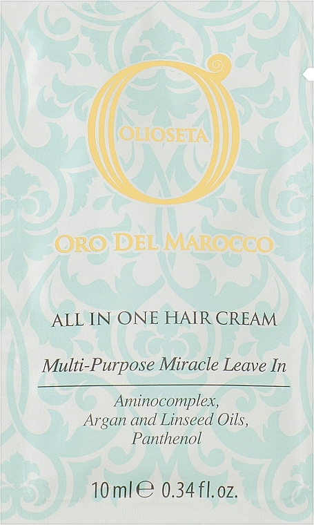 Мультифункціональний крем для волосся - Barex Italiana Olioseta Oro Del Morocco All In One Hair Cream (пробник)