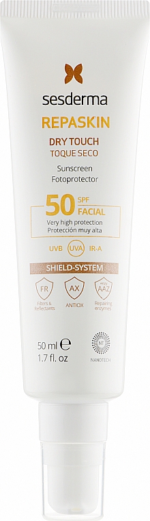 Солнцезащитный крем для лица - SesDerma Laboratories Repaskin Facial Sunscreen Fotoprotector SPF50 — фото N1