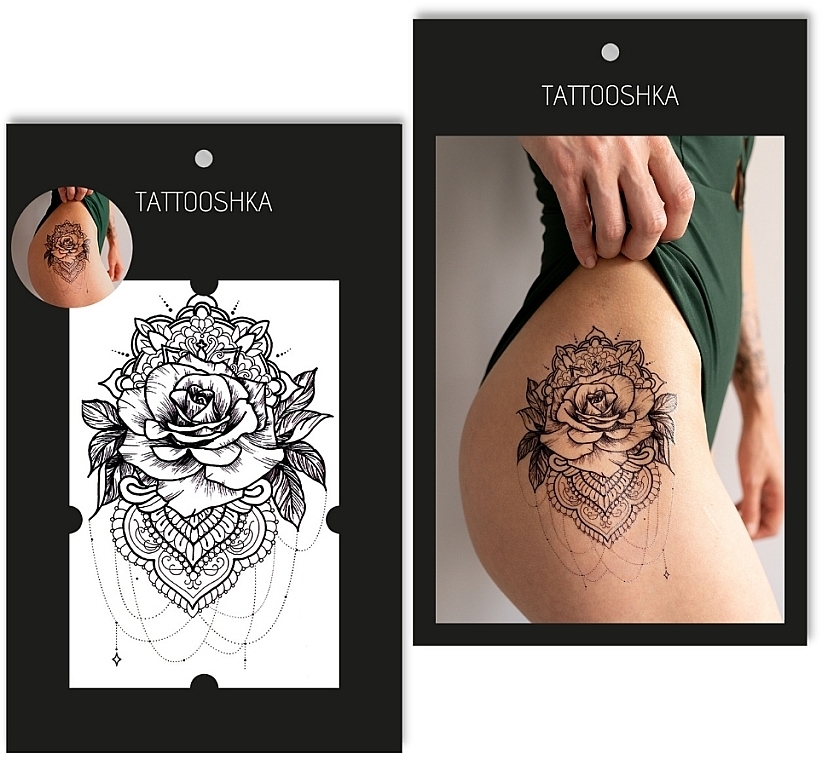 Временное тату "Изысканная роза" - Tattooshka — фото N1