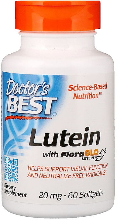 Лютеин с FloraGlo Lutein, 20 мг, мягкие капсулы - Doctor's Best — фото N1