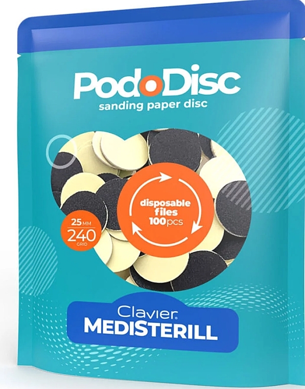 Змінні шліфувальні диски для педикюру L 240/25 мм - Clavier Medisterill PodoDisc — фото N1