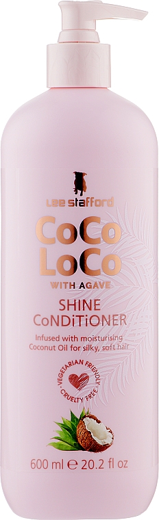 Зволожувальний кондиціонер для волосся - Lee Stafford Сосо Loco Shine Conditioner with Coconut Oil — фото N4