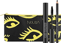 Парфумерія, косметика Набір "Mascarone" - NoUBA Eye-Mazing Mascarone Set (mascara/14ml + eye/pen/1,1g + bag/1pc)