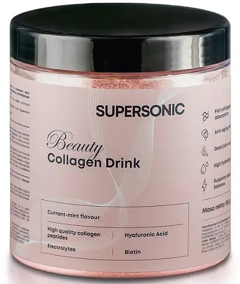 Колагеновий напій, смородина-м'ята - Supersonic Beauty Collagen Drink — фото N1