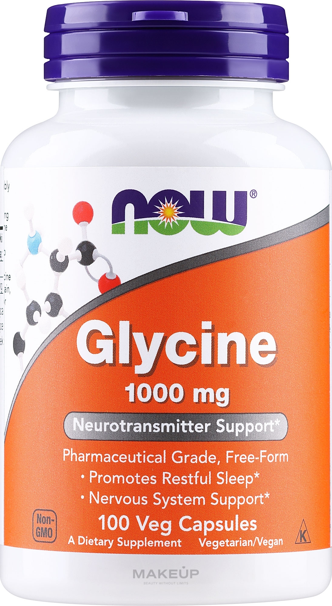 Аминокислота "Глицин", 1000 мг - Now Foods Glycine — фото 100шт