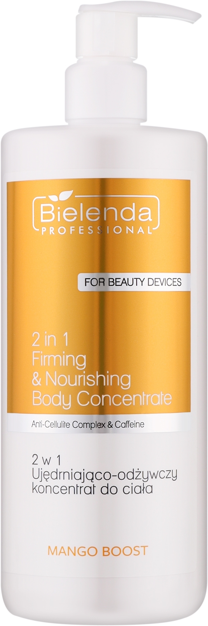 Зміцнювальний і живильний концентрат для тіла 2 в 1 - Bielenda Professional Mango Boost 2 In 1 Firming & Nourishing Body Concentrate — фото 450ml