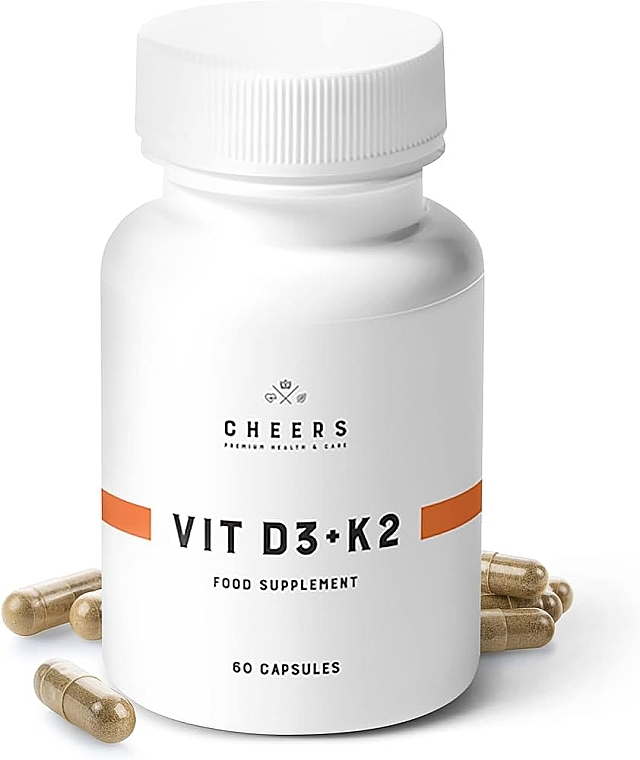 Пищевая добавка "Витамины D3 + K2" - Cheers Vitamin D3 + K2 — фото N1