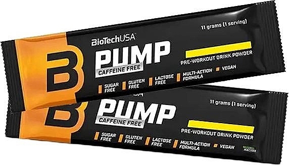 Передтренувальний комплекс "Тропічні фрукти" - BioTechUSA Pump Caffeine Free — фото N1