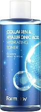 Зволожувальний тонер з гіалуроновою кислотою і колагеном - Farm Stay Collagen & Hyaluronic Acid Hydrating Toner — фото N1