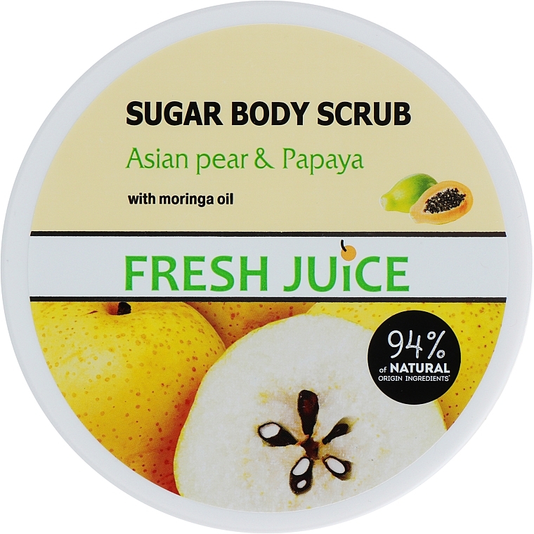 Сахарный скраб для тела "Азиатская груша и папайя" - Fresh Juice Asian Pear & Papaya — фото N2