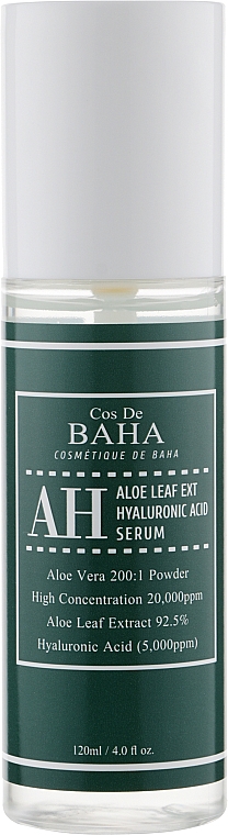 Концентрированная сыворотка для лица с алоэ вера - Cos De Baha Aloe Leaf Ext Hyaluronic Acid Serum — фото N1