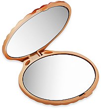 Зеркало двухстороннее ракушка, золото - Ruby Rose Delux Two-Way Mirror — фото N2
