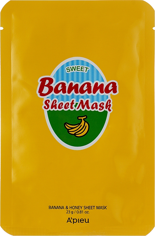Живильна маска з екстрактом банана і меду - A'Pieu Sweet Banana Sheet Mask — фото N1