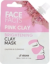 Духи, Парфюмерия, косметика Осветляющая маска для лица с розовой глиной - Face Facts Brightening Pink Clay Face Mask