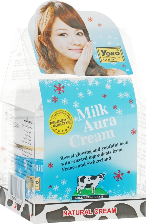 Крем для лица с протеинами молока и экстрактом снежных водорослей - Yoko Milk Aura Cream — фото N1
