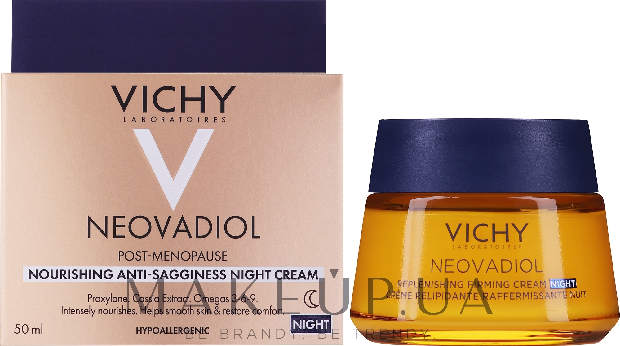 Відновлювальний і зміцнювальний крем для обличчя - Vichy Neovadiol Replenishing Firming Night Cream — фото 50ml