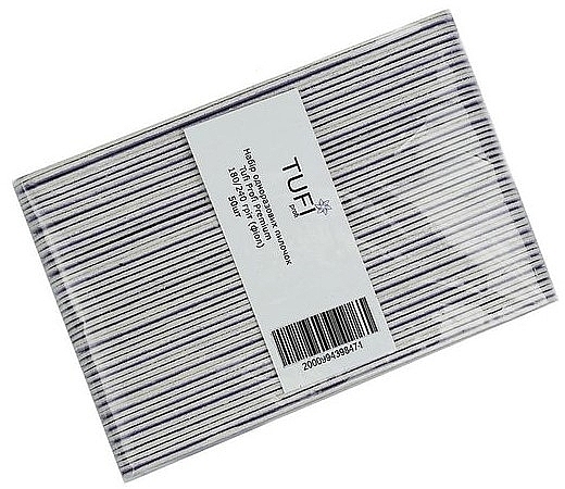 Набор одноразовых пилочек, 180/240 грит, фиолетовые - Tufi Profi Premium — фото N1