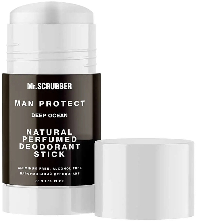 Натуральный парфюмированный дезодорант "Man Protect Deep Ocean" - Mr.Scrubber Natural Perfumed Deodorant Stick — фото N2