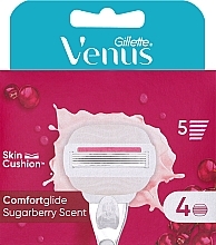 Сменные кассеты для бритья, 4 шт - Gillette Venus Comfortglide Sugarberry — фото N1