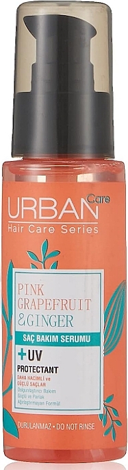Сироватка для волосся з рожевим грейпфрутом і імбиром - Urban Pure Pink Grapefruit & Ginger Hair Serum — фото N1