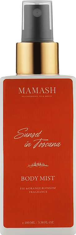 Увлажняющий мист для тела - Mamash Sunset In Toscana Body Mist — фото N1